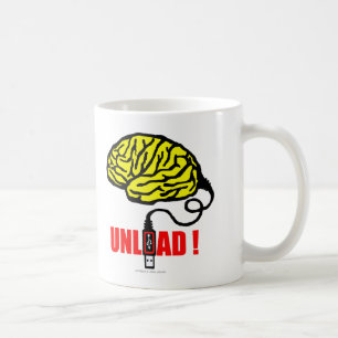 Gehirn zum zu entladen kaffeetasse