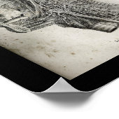 Gehirnanatomie am menschlichen Schädel Poster (Ecke)