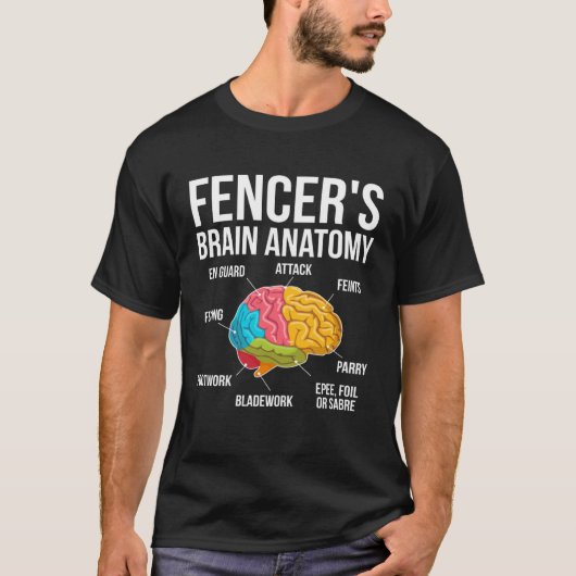 Gehirnanatomie Fencer T-Shirt (Vorderseite)