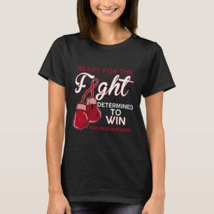 Gehirnaneurysm-Awareness Burgundy Butterfly T-Shirt