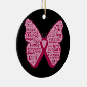 Gehirnaneurysm-Awareness Butterfly Ribbon Keramikornament (Rechts)
