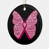 Gehirnaneurysm-Awareness Butterfly Ribbon Keramikornament (Links)