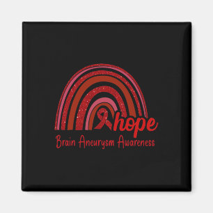 Gehirnaneurysm Awareness Hope Rainbow Magnet