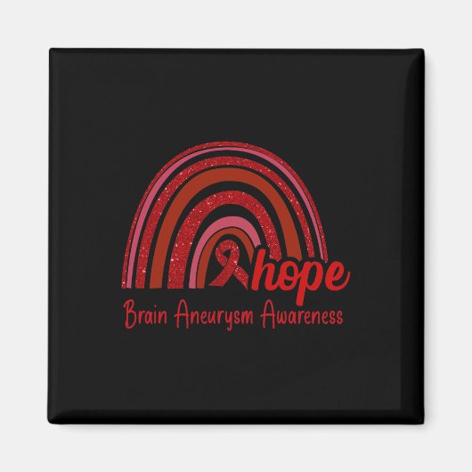Gehirnaneurysm Awareness Hope Rainbow Magnet (Vorne)