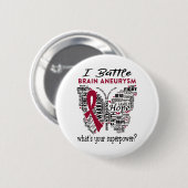 Gehirnaneurysm-Awareness Montag Band Geschenke Button (Vorne & Hinten)