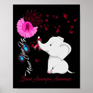 Gehirnaneurysma Awareness - Brain Aneurysm Ribbon Poster