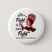 Gehirnaneurysma Awareness Ihr Kampf ist unser Kamp Button (Vorderseite)