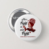 Gehirnaneurysma Awareness Ihr Kampf ist unser Kamp Button (Vorne & Hinten)