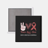 Gehirnaneurysma Awareness Peace Liebe Cure Leopard Magnet (Vorderseite/Rückseite)