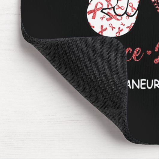 Gehirnaneurysma Awareness Peace Liebe Cure Leopard Mousepad (Ecke)