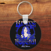 Gehirnaneurysma Bewusstsein Brave Strong Grateful Schlüsselanhänger (Vorderseite)