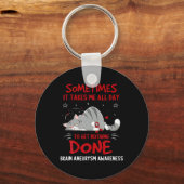 Gehirnaneurysma-Bewusstsein Elefant 1 Schlüsselanhänger (Vorderseite)