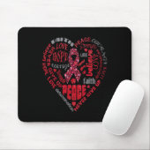 Gehirnaneurysma Bewusstsein Herz Worte Ba Mousepad (Mit Mouse)