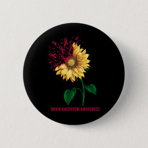 Gehirnaneurysma Bewusstsein Sonnenblume Button