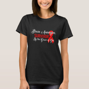 Gehirnaneurysma Bewusstsein Überleben von Gott Gra T-Shirt