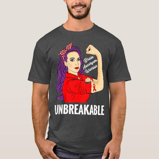 Gehirnaneurysma-Bewusstseinswarter unzerbrechlich T-Shirt (Vorderseite)