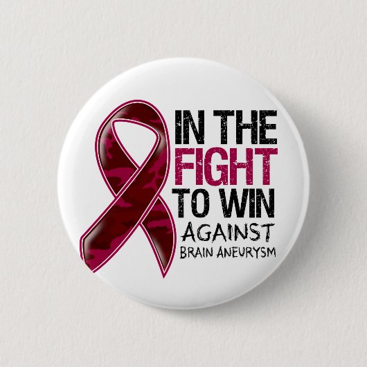 Gehirnaneurysma - Kampf um den Sieg Button (Vorderseite)
