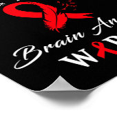 Gehirnaneurysma Krieger I'm Fine Poster (Ecke)