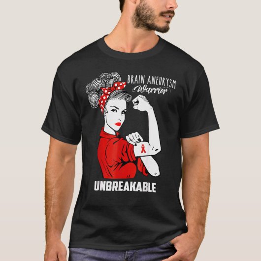 Gehirnaneurysma Krieger Unzerbrechliches Bewusstse T-Shirt (Vorderseite)