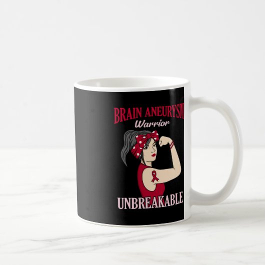 Gehirnaneurysma Kriegererkennungsmonat Unterstütze Kaffeetasse (Rechts)