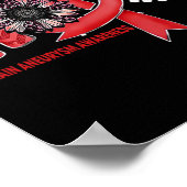 Gehirnaneurysma Überlebende Aufklärung Monat Unter Poster (Ecke)