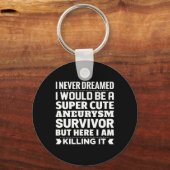 Gehirnaneurysma Überlebendes Bewusstsein Schlüsselanhänger (Vorderseite)