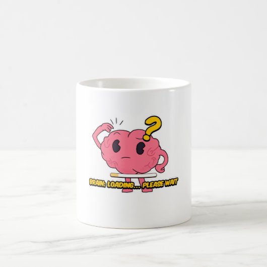 Gehirnbeladung - Funny Cartoon Brain Design for Ev Kaffeetasse (Mittel)