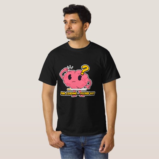 Gehirnbeladung - Funny Cartoon Brain Design for Ev T-Shirt (Vorne ganz)
