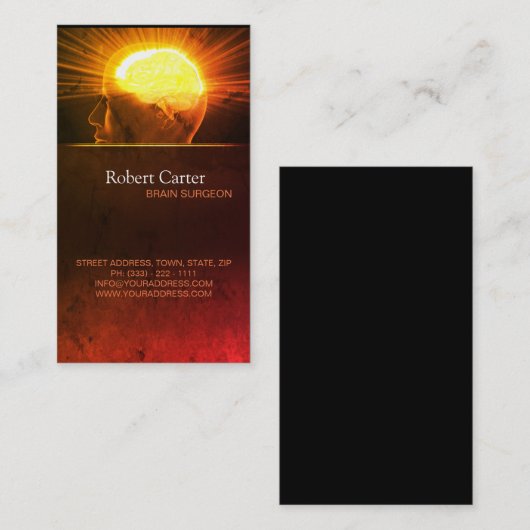 Gehirnchirurg / Psychologin Private Clinic Mind B Visitenkarte (Vorne/Hinten)