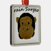 Gehirnchirurg Silbernes Ornament (Rechts)