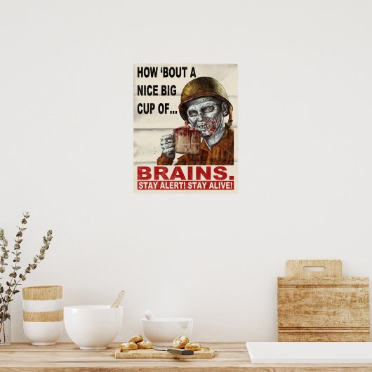 Gehirncup Poster (Küche)