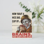 Gehirncup Postkarte (Stehend Vorderseite)