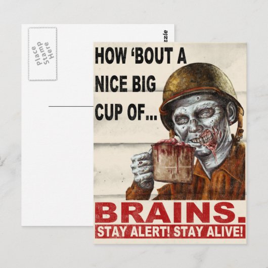 Gehirncup Postkarte (Vorne/Hinten)