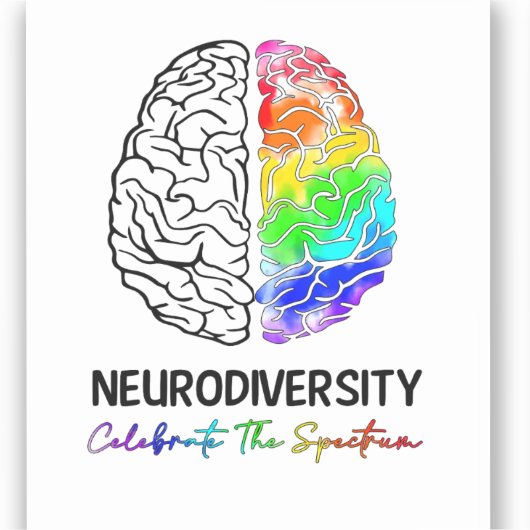 Gehirndesign, ABA-Therapeut, Autismus-Bewusstsein, Aufkleber (Vorderseite)