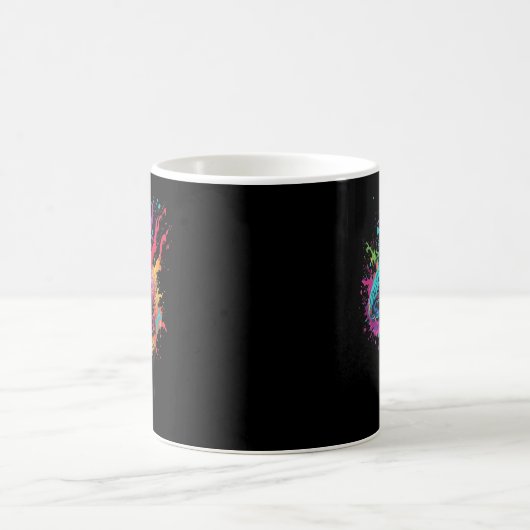 Gehirndesign mit farbenfroher Bulb-Explosion Kaffeetasse (Mittel)