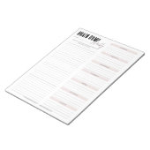 GEHIRNDUMP | wöchentlich blush Notizblock (angewinkelt)