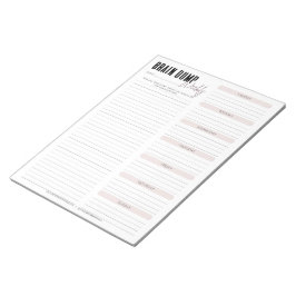 GEHIRNDUMP | wöchentlich blush Notizblock