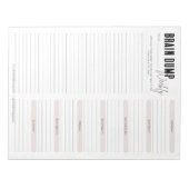 GEHIRNDUMP | wöchentlich blush Notizblock (Vorderseite)