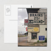 Gehirne 25 Cent (Trump) Postkarte (Vorne/Hinten)