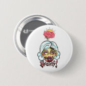 Gehirne! Knopf Button (Vorne & Hinten)