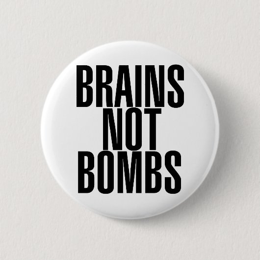 Gehirne nicht Bomben Button (Vorderseite)