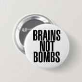 Gehirne nicht Bomben Button (Vorne & Hinten)