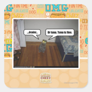 Gehirne Quadratischer Aufkleber