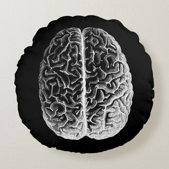 Gehirne! Rundes Kissen (Vorderseite)