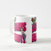 Gehirne & Schönheit - Design des Zombie-Spaßes Kaffeetasse (Vorderseite Links)