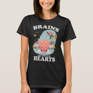 Gehirne sind die neue Herz-Yoga-Blume T-Shirt
