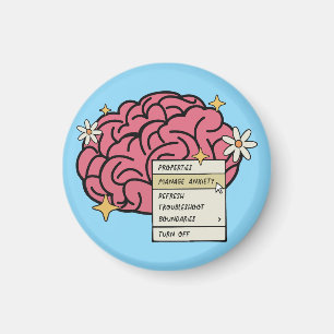 Gehirneigenschaften bewältigen Angst Magnet