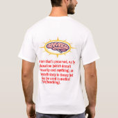 Gehirnerhaltungsbotschaft (Logo) T-Shirt (Rückseite)