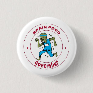 Gehirnernährungsspezialist Zombie Gehirn Button