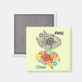 Gehirngears Dirty-Clean Magnet (Vorderseite/Rückseite)